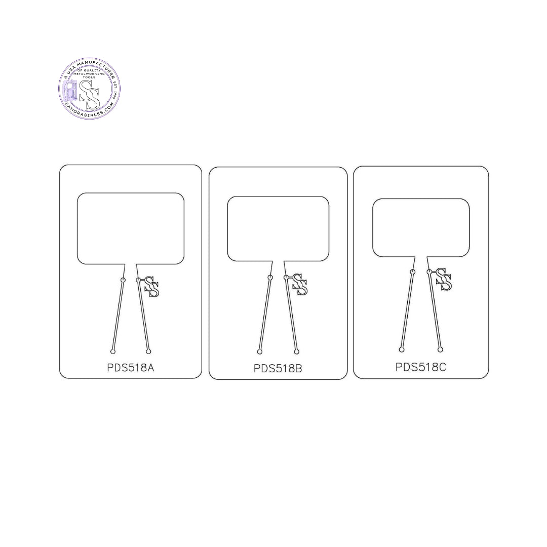 PANCAKE DIE PDS518 SHAPE 18 RECTANGLE BELT BUCKLE